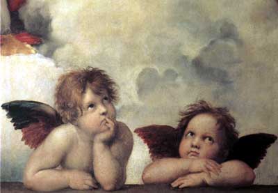 The
                              Sistine Madonna, details of the Angels,
                              Raphael,1513-1514