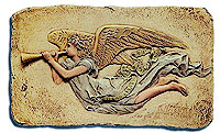 Angel Gabriel playing a horn