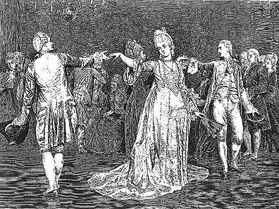 Etching of a Minuet
                            Court Dance