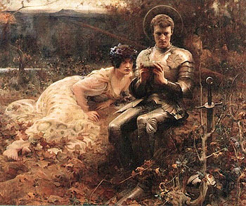 Hacker, Arthur, 'The Temptation of Sir Percival', 1894