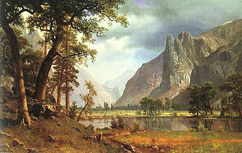 Bierstadt, Albert, 'Yosemite Valley', 1866, Collection of Joann and Julian Ganz, jr.